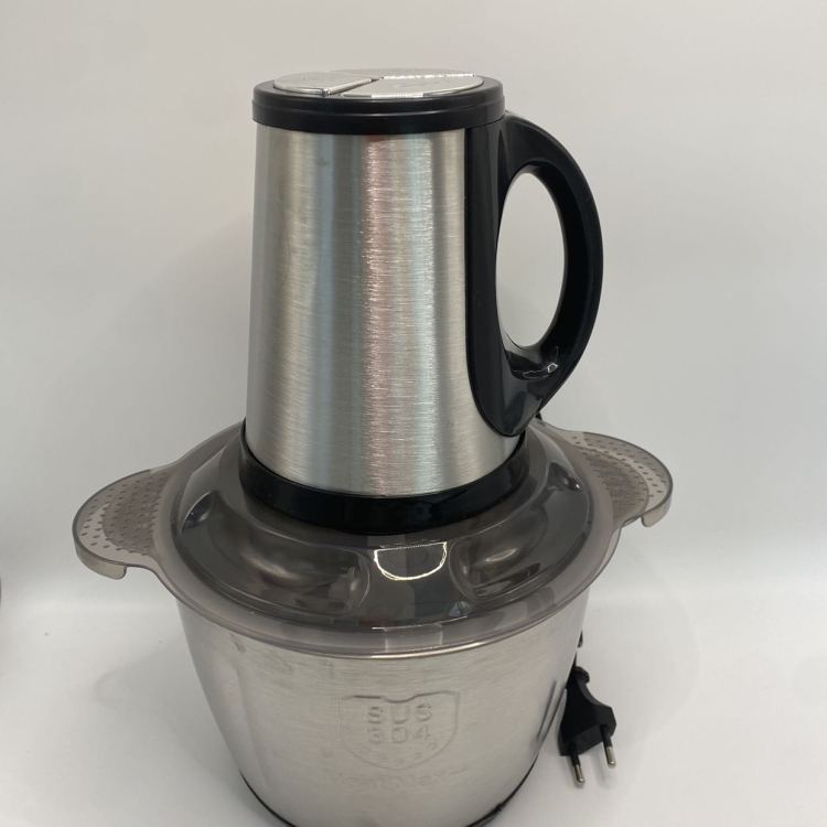 Three-speed electric meat grinder with handle, convenient food processor, food cutter, kitchen vegetable slicer, multi-purpose food processor