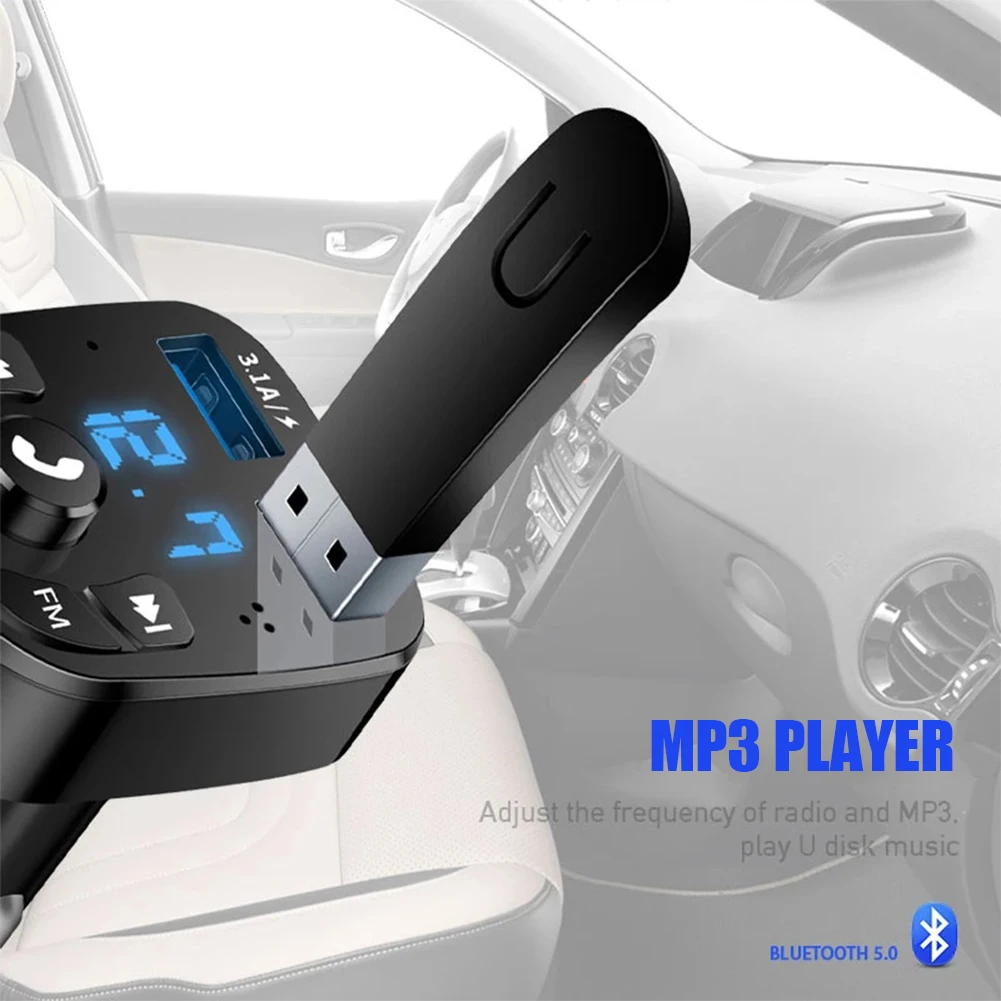 多功能车载MP3播放器FM蓝牙接受器汽车音乐U盘用品双USB车载快充详情7