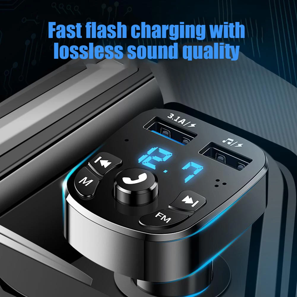 多功能车载MP3播放器FM蓝牙接受器汽车音乐U盘用品双USB车载快充详情12