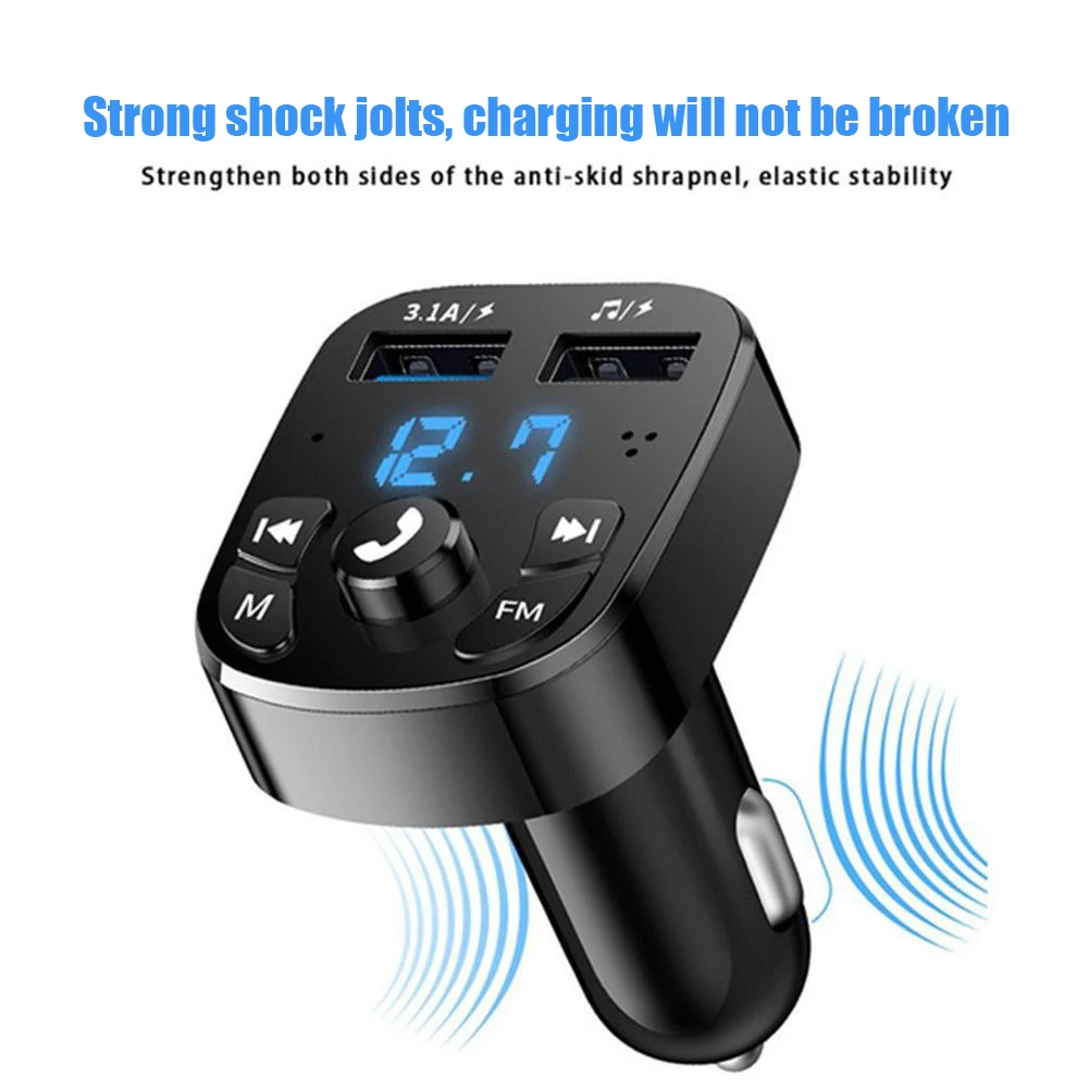 多功能车载MP3播放器FM蓝牙接受器汽车音乐U盘用品双USB车载快充详情10