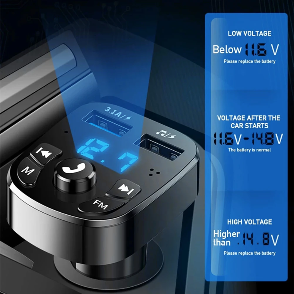 多功能车载MP3播放器FM蓝牙接受器汽车音乐U盘用品双USB车载快充详情9