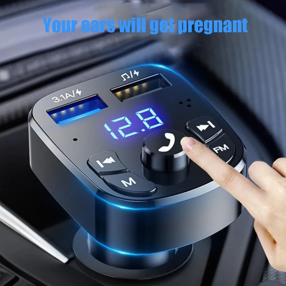 多功能车载MP3播放器FM蓝牙接受器汽车音乐U盘用品双USB车载快充详情16