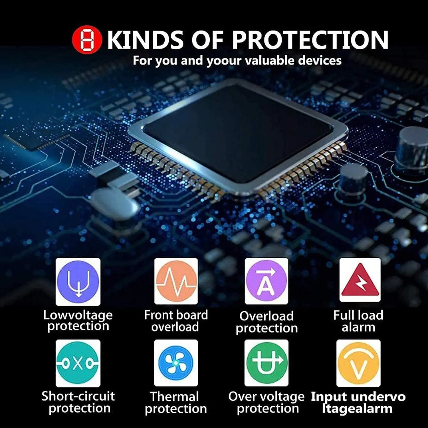 全新修正弦逆变器纯正弦波12V24V转220V2200W光伏太阳能详情5