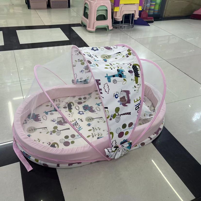 婴儿床婴儿蚊帐防蚊可折叠免安装带枕头网纱蚊帐详情9