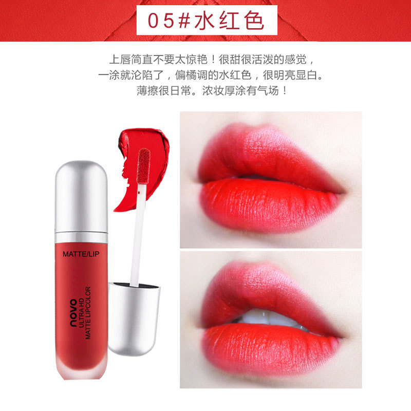 Color fuente de maquillaje fábrica ODM/OEM personalizado capibara rojo labio glaseado aqua espejo brillo labial - 10