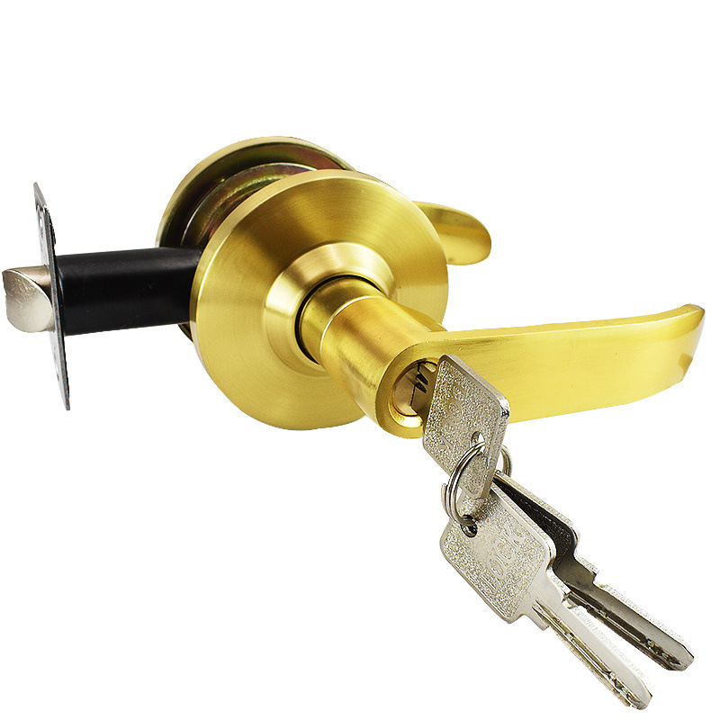 Cerradura de bola silencioso con llave manijas de baño cerradura de manija cerradura de manija redonda interior dormitorio cerradura de puerta puerta de bola fábrica - 7