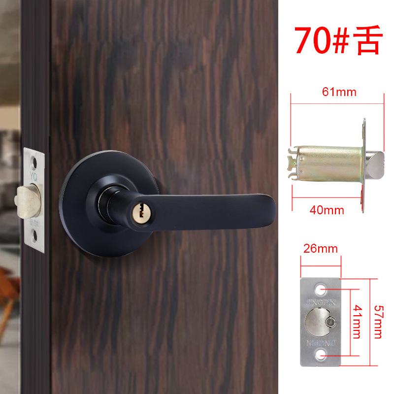 Cerradura de bola silencioso con llave manijas de baño cerradura de manija cerradura de manija redonda interior dormitorio cerradura de puerta puerta de bola fábrica - 9