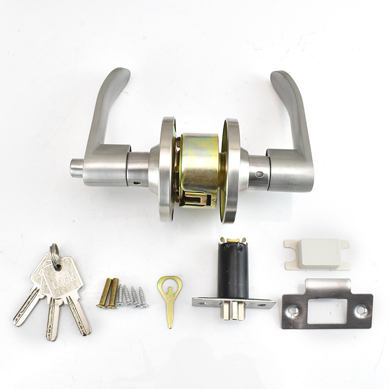 Cerradura de bola silencioso con llave manijas de baño cerradura de manija cerradura de manija redonda interior dormitorio cerradura de puerta puerta de bola fábrica - 6
