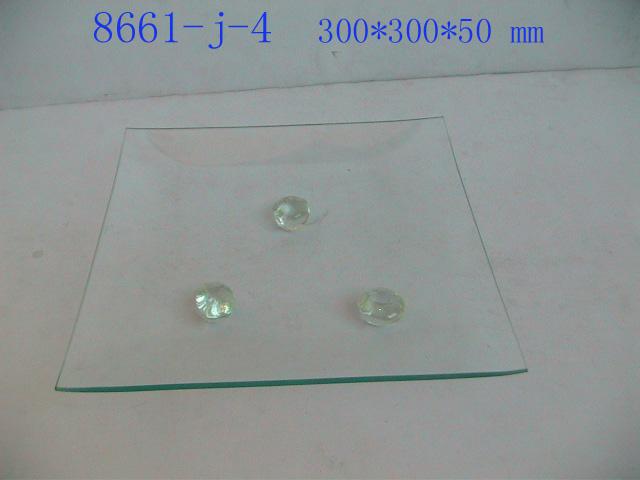 A round-shaped glass fruit platter with feet 8664-J-4 details Picture