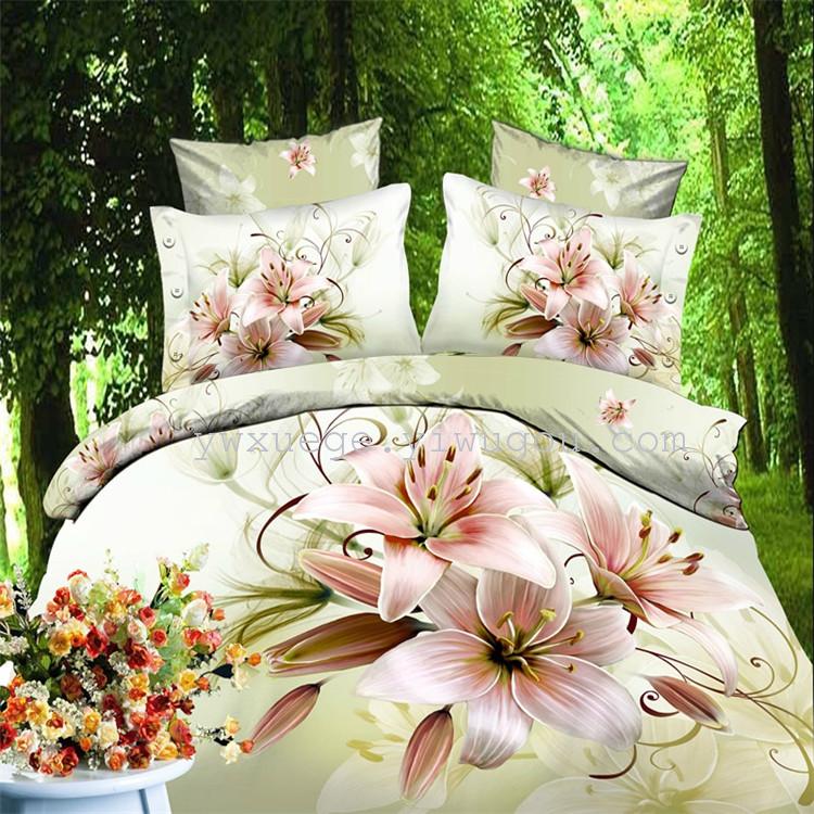 Xuege Home Textiles' new autumn and winter Super Soft and warm plush wedding bedding set, 3D stereoscopic large flower factory direct sale - Fairy of Flowers