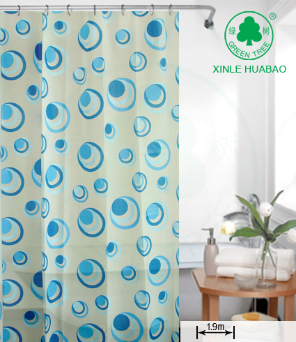 Printed plastic waterproof bath curtain Specification image