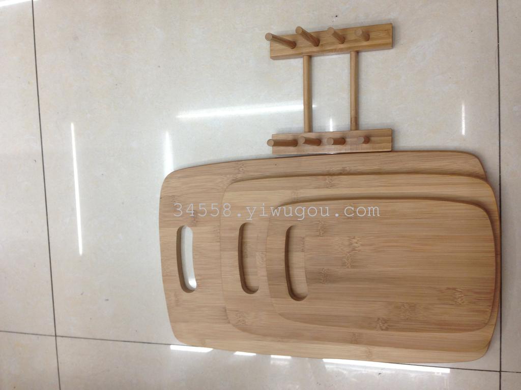 High-quality three-piece set of bamboo vegetable board and fruit board for home use