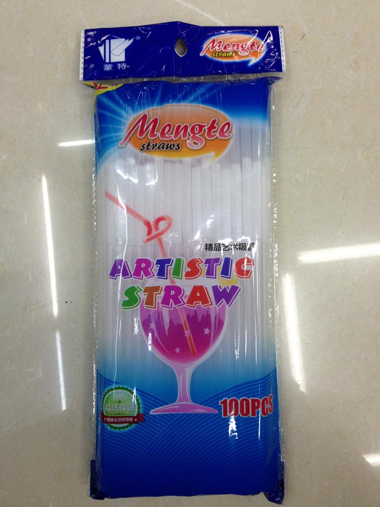 6Mm Straw 26Cm Mixed Color 80Pcs Art Shape Foldable Plastic Environmentally Friendly Degradable Straw For Children And Adults Specification drawing