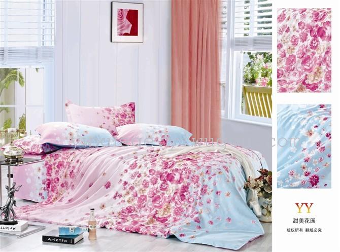 Snow dove bedding set 100% algodón cuatro piezas serie de algodón comercio exterior cuatro piezas edredón set sábanas impresión activa y teñido venta directa de fábrica - poetic gangnam home textile edredón set sábanas Application Scenario