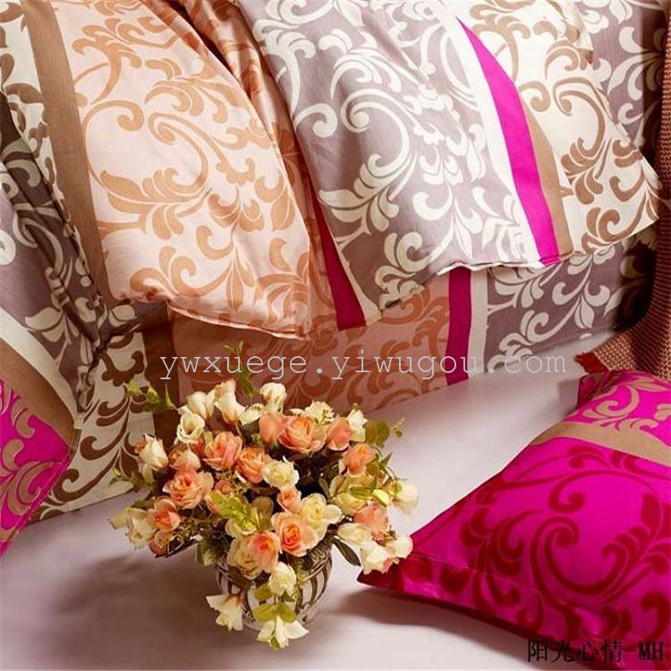 Xuege Home Textiles' high-end all-cotton Sunny Mood Four-piece Set 100% all-cotton twill AB version bedding Application Scenario