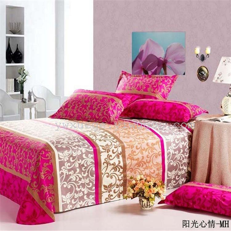 Xuege Home Textiles' high-end all-cotton Sunny Mood Four-piece Set 100% all-cotton twill AB version bedding details Picture