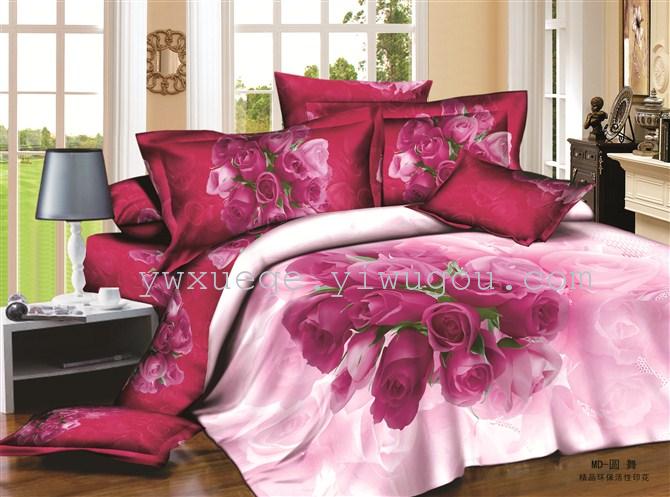 Snowpigeon home textile packing cabinet authentic cotton twill bed sheet 4 piece set Princess Diary waltz bed sheet 4 piece set