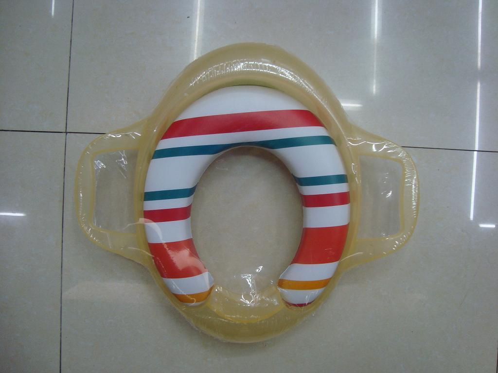Transparent toilet seat with handle for children thumbnail