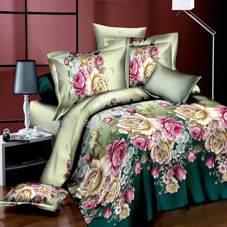 Bedding multi-piece set, Snow Pigeon bedding four-piece set series, export series, reactive printing factory direct sales - Rich fragrance and colorful