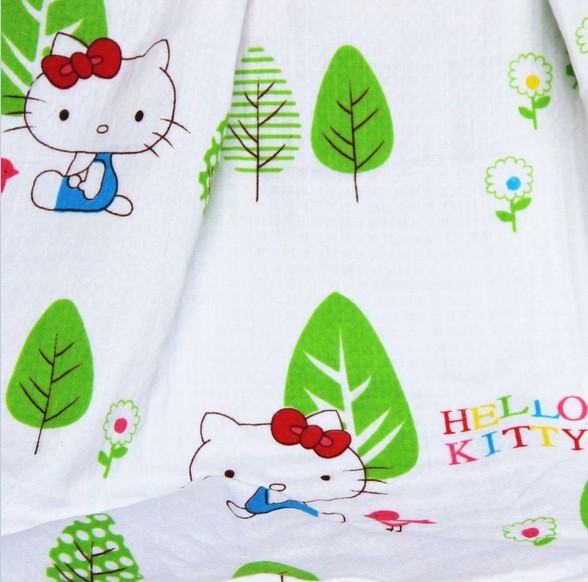 New honeycomb gauze printed bath towel for children, large bath towel for children, absorbing water 95*115cm, factory direct sales details Picture