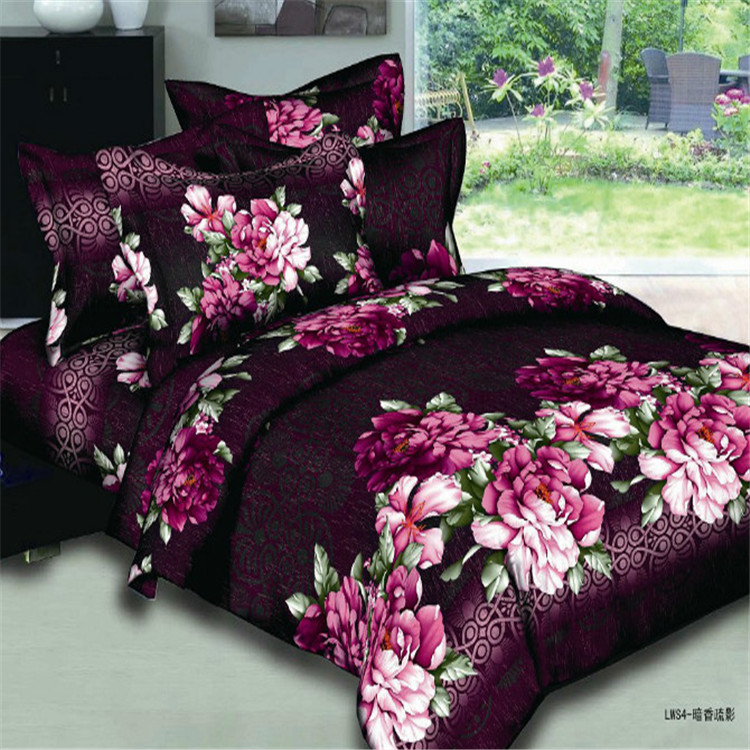 Xuege 3D polyester-cotton Osaka Flower Series reactive printing factory direct sales of bedding for export. Wisteria flower language, the most beautiful fairy Application Scenario