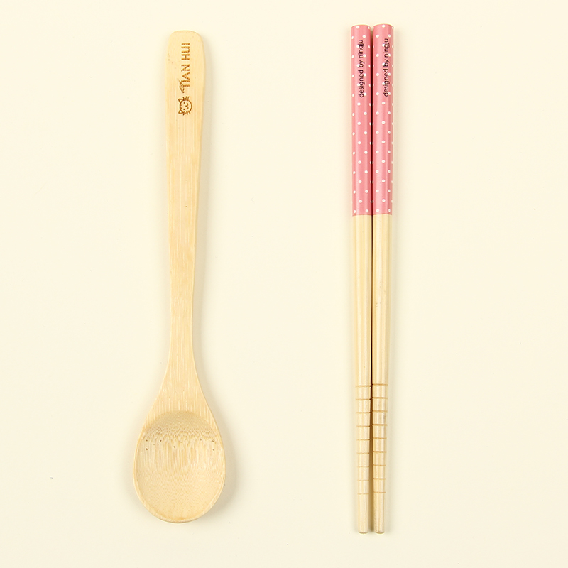 儿童餐具套装筷子勺子套装日韩畅销和风筷子天然烙印汤勺详情图2