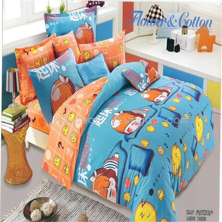 新春礼品 全棉床上用品200*230  1.5米1.8米床用 厂家直销——邂逅家纺床单被套四件套