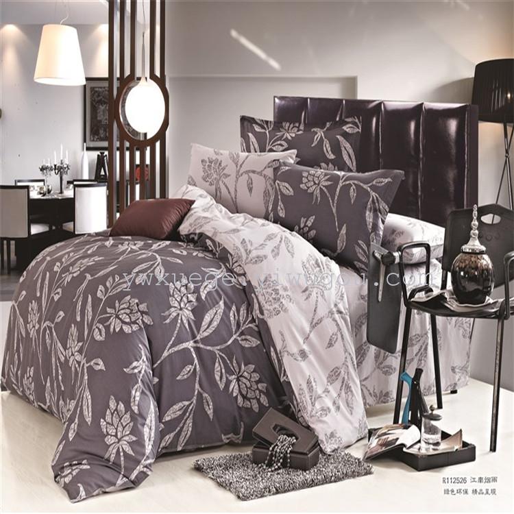 Four-piece wedding bedding set, 100% cotton reactive printing, excellent breathability, factory direct sales - Fantasy Phantom Application Scenario
