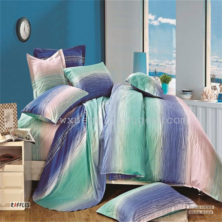Four-piece wedding bedding set, 100% cotton reactive printing, excellent breathability, factory direct sales - Fantasy Phantom