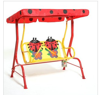 Cartoon double swing baby rocking chair lifting chair casual folding chair patio balcony swing thumbnail