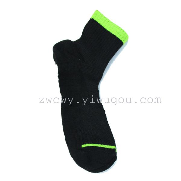 Stall foreign trade tail single stock all black half pulled hair seven point mesh couple sport invisible shallow mouth socks