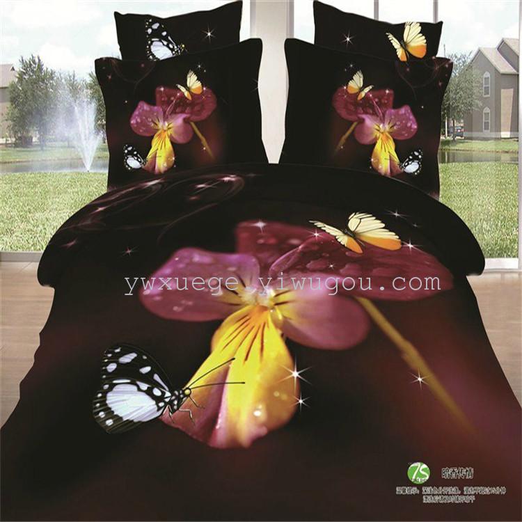 New Product Launch: Four-piece Bedding set, Twill pure cotton Four-piece set, Wedding Bedding, Snow Pigeon Home Textile, Dark Fragrance and Faint Shadow (Pre-sale) details Picture