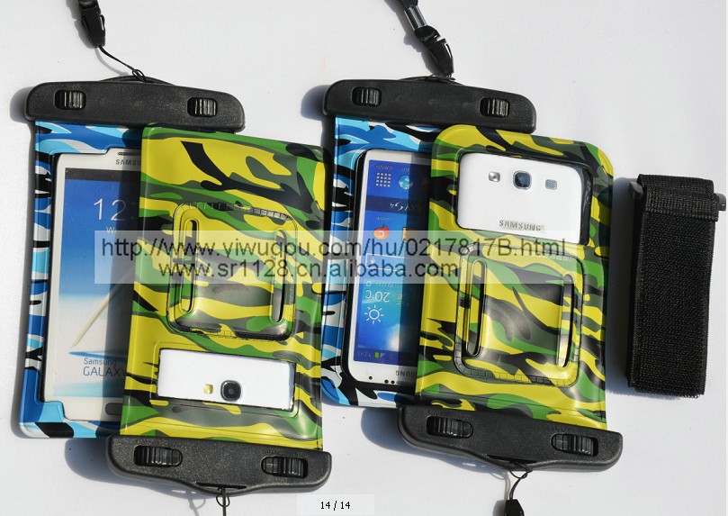 Factory direct sales of camouflage dual-purpose arm-type waterproof bags, 4.3-4.8 inches Application Scenario