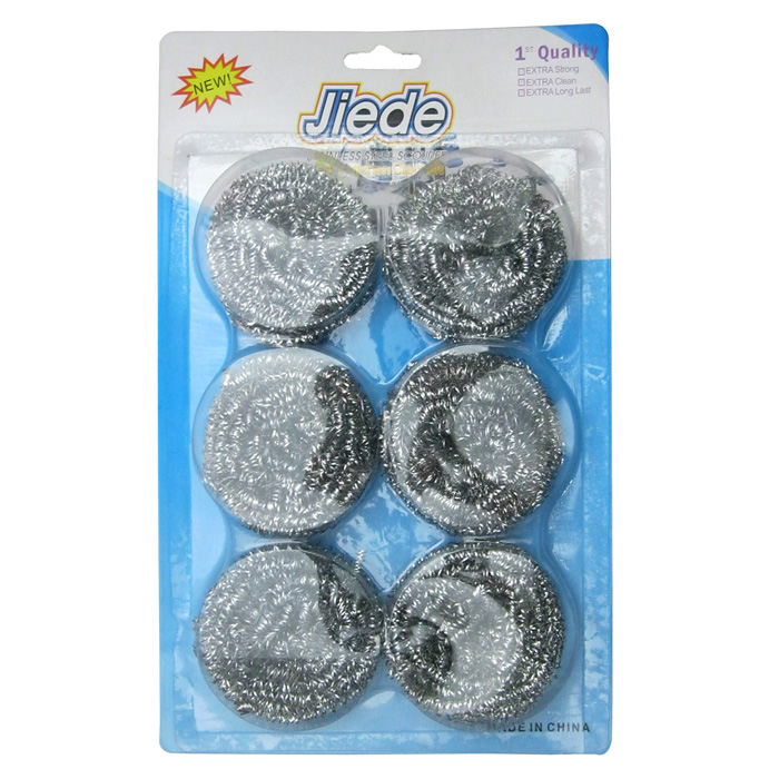 2-yuan store wholesale 10G wire suction card cleaning balls, 6 sets, essential for washing dishes and POTS details Picture