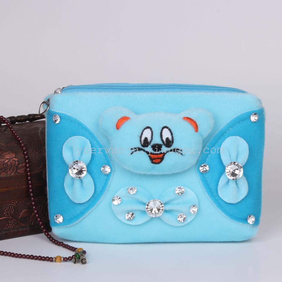 Export crossbody bag, plush crossbody bag, plush double pull bag, diamond crossbody bag Specification image
