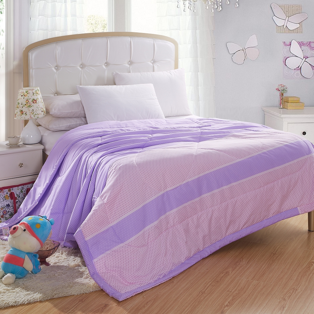 韩版夏被  春夏薄被子 波点单双人 床上用品 雪鸽家纺