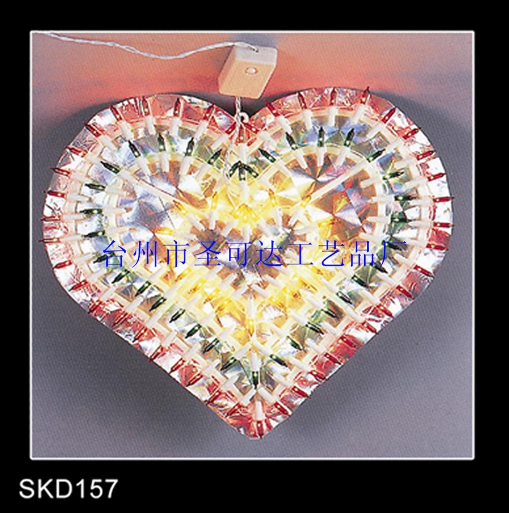 Christmas colored lights, stand lights, shaped lights, festival lights, hearts of peach