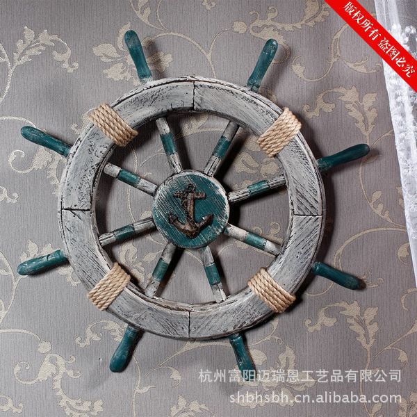 地中海风格 舵手 木制挂件 仿古舵手工艺品批发 舵手挂件MA01040B