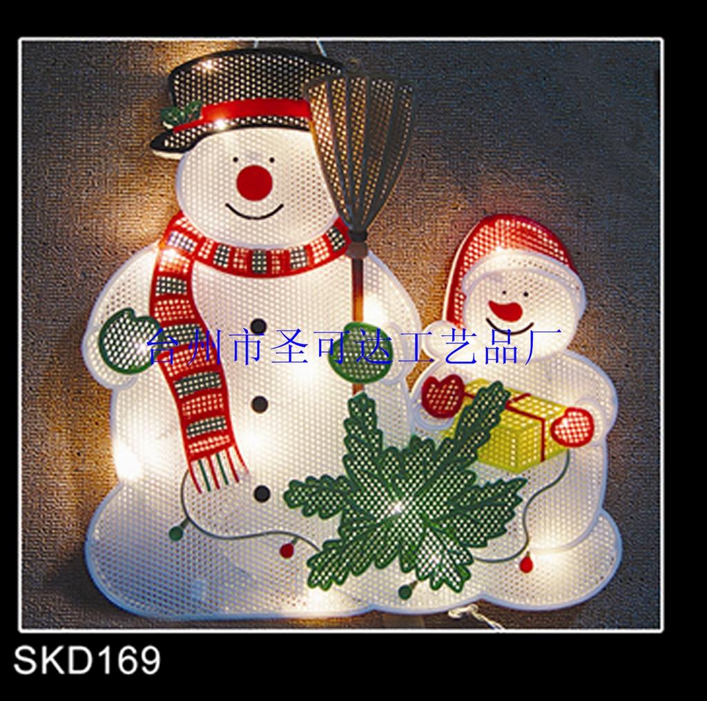 Christmas lantern Bracket lamp shape lamp Holiday lamp double snowman