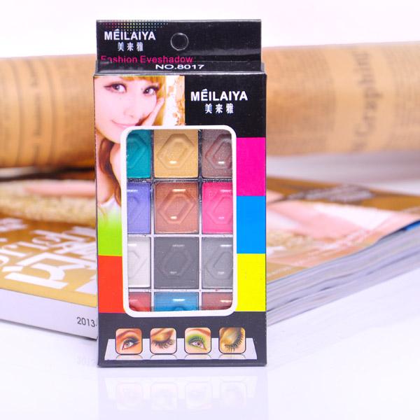8017眼影，彩妆工具 12色眼影 晚会必备