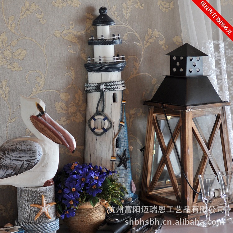 地中海风格 实木雕刻 家居摆设树桩海鸟 动物MA10956
