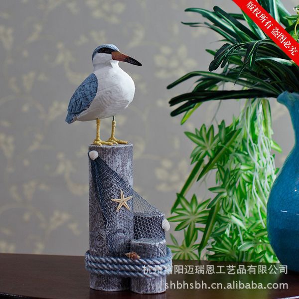 海鸟 地中海家居 木制工艺品摆设 木雕家居摆设MA10800