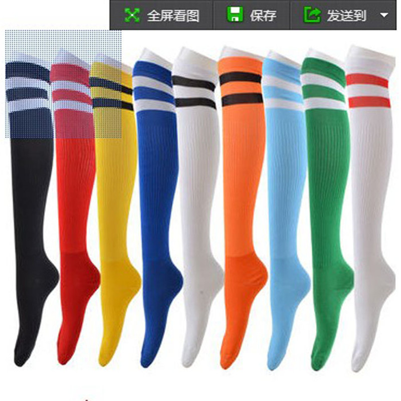 Men's and women's long-leg knee-length nylon sports socks with bars and football socks for the leftover order of street stall foreign trade