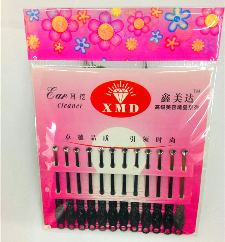 Snap-mounted ear spoons, ear picks, stainless steel ear picks, Yiwu supply, Xinmeida 07