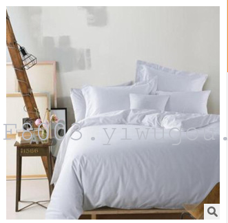Shefan Hotel Supplies Pure white all-cotton brocade hotel bedding factory direct sales