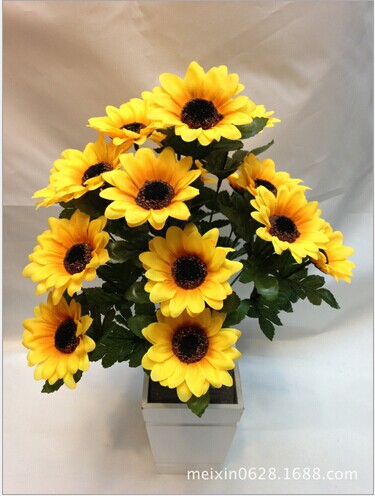 Wholesale handmade bouquets of 18-head sunflower flowers thumbnail