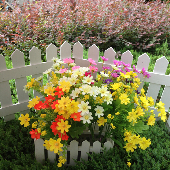 New product launch: Handcrafted simulation flower 7-head jumping orchid and chrysanthemum Garden home decoration bouquet