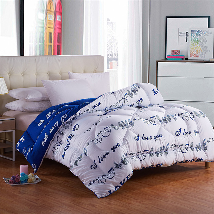 Yiwu Snow Pigeon thickened autumn and winter cotton quilt, student quilt, feather velvet cotton quilt, striped winter quilt core Specification image