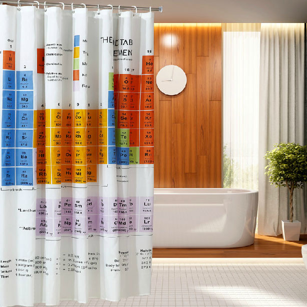 Xin Taiyang genuine high-end waterproof, anti-mold, thickened chemical element polyester bathroom shower curtain
