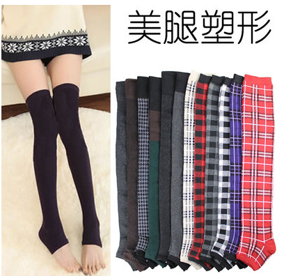 Cotton Japanese-style Korean retro hosiery, loose-fitting women's over-the-knee socks, forest-style knee pads and leg guards, foot socks Specification image